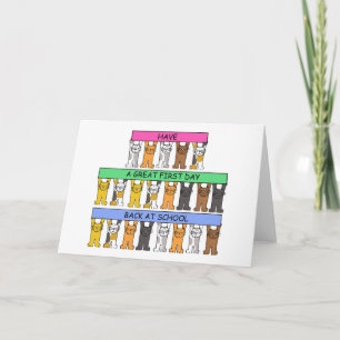 Cartão Feliz Primeiro Dia de Volta às Escolas