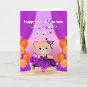 Cartão Feliz Primeiro Halloween Bailarina Filha