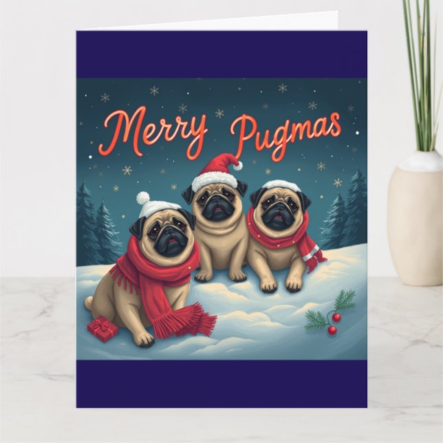 Cartão Feliz Pugmas Da Nossa Família (Frente)