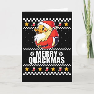 Cartão Feliz Quackmas Natal Pato Papai Noel Meme 