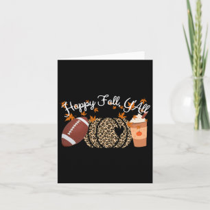 Cartão Feliz Queda Vocês Todos Leopardo Imprimem Pumpkins