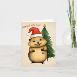 Cartão Feliz Quokk-mas - Natal