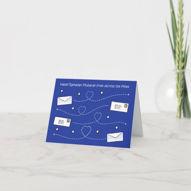 Cartão Feliz Ramadã Ao Longo Dos Miles (Frente)