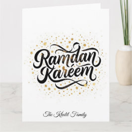 Cartão Feliz Ramadan Mubarak Ramadan Kareem Dourado Muçul