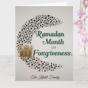 Cartão Feliz Ramadan Mubarak Ramadan Kareem Hilal Muçulma