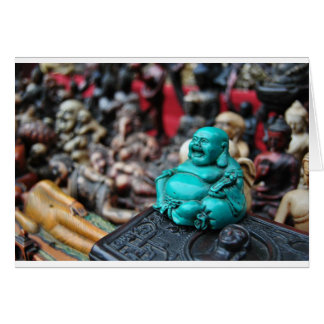 Cartão Feliz/ rindo, Buda!