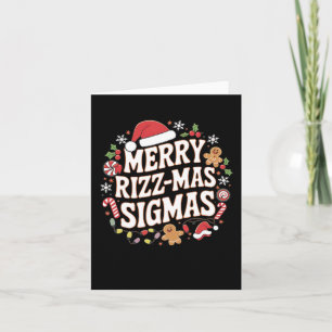 Cartão Feliz Rizz Mas Sigmas Meme Divertido Geração Alpha
