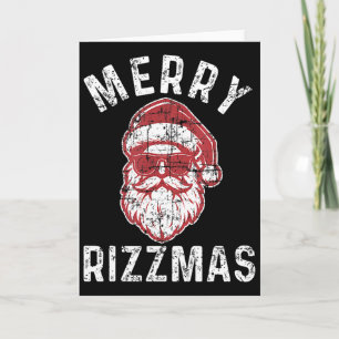 Cartão Feliz Rizzmas Divertido Papai Noel Rizz A Temporad