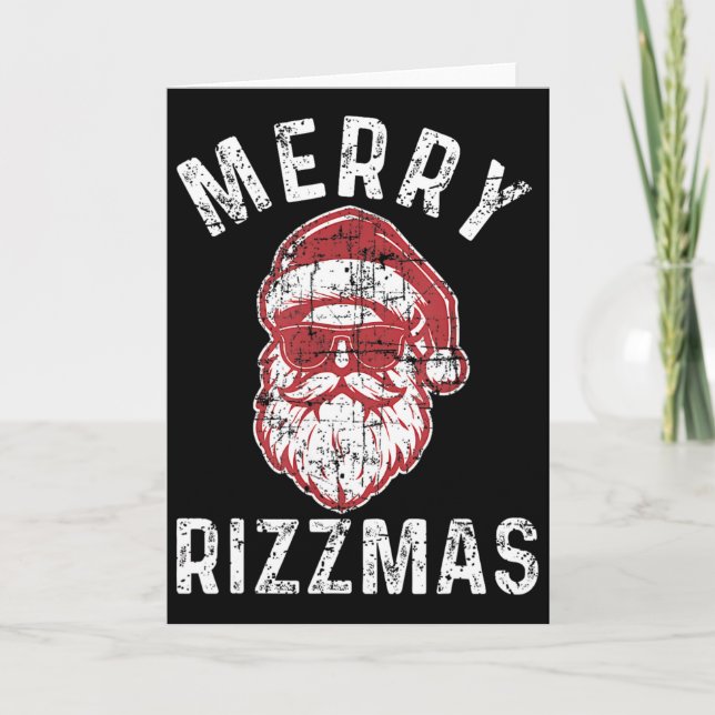 Cartão Feliz Rizzmas Papais noeis Engraçados Rizz A Época (Frente)