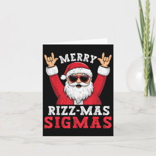 Cartão Feliz Rizzmas Sigmas Engraçado Camisa De Natal Par