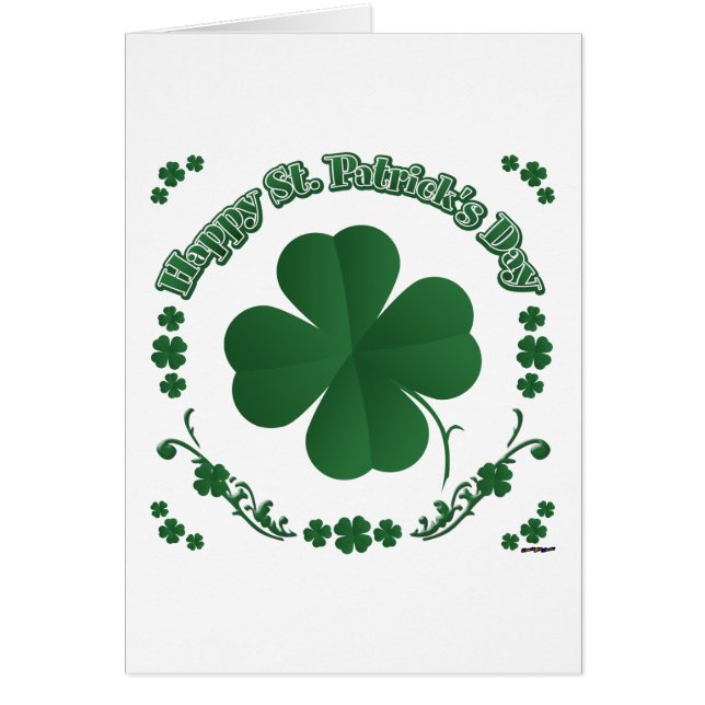 Cartão Feliz Rua, Dia de Patrick (Frente)