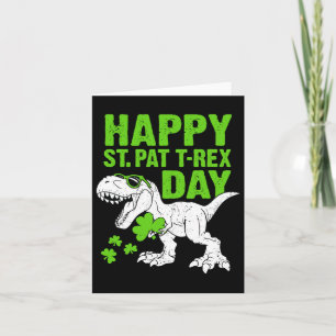 Cartão Feliz Rua no Dia do Trex St Patricks Dinosaur Todd