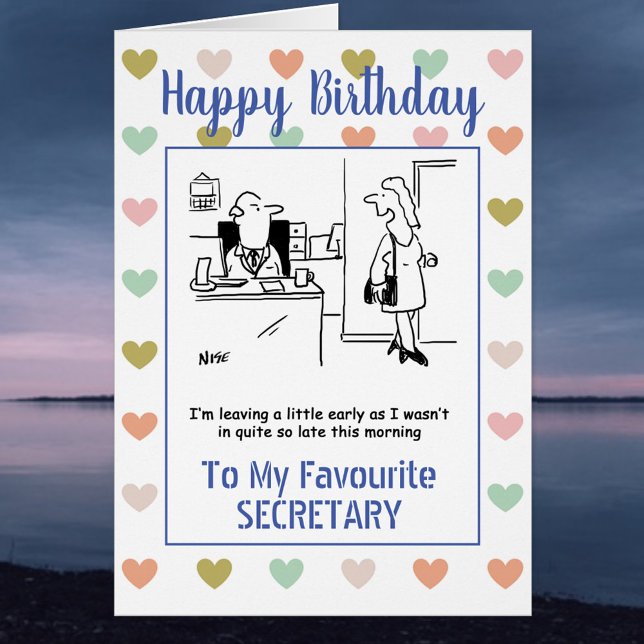 Cartão Feliz Secretário de Aniversário (Criador carregado)