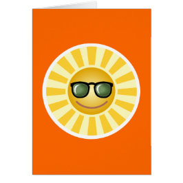Cartão Feliz Sol sorridente