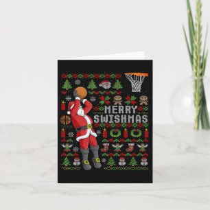 Cartão Feliz Swishmas Feia Natal Bysketbyll Natal