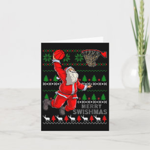 Cartão Feliz Swishmas Papai Noel Bysketbyll Byll Natal Fe