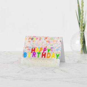 Cartão Feliz Texto de Aniversário