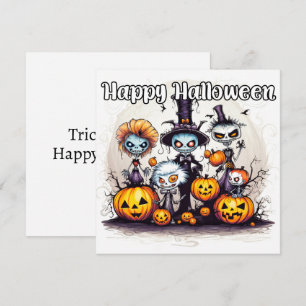 Cartão Feliz Truque Ou Tratadores De Halloween