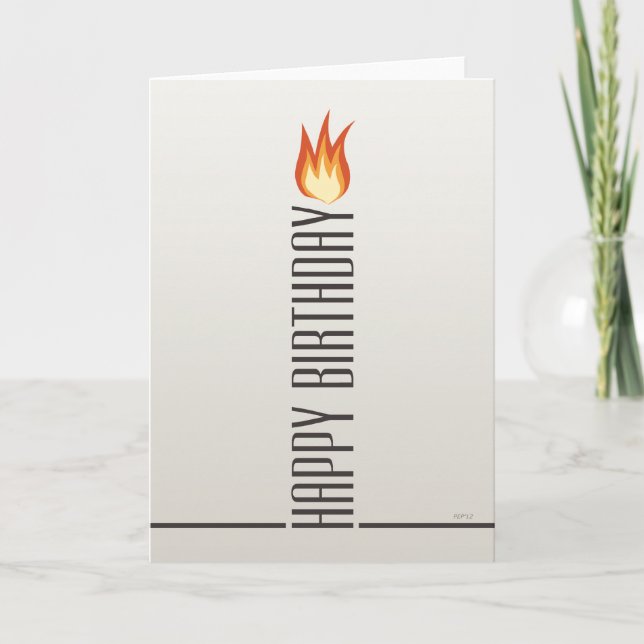 Cartão Feliz Vela de Aniversário (Frente)