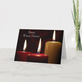 Cartão Feliz Velas Solstício de inverno