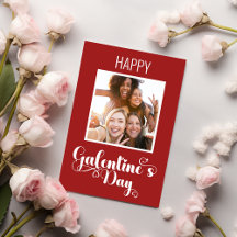 Feliz Vermelho de Galentine com Foto Projetada por