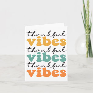 Cartão Feliz Vibes Professor de Ação de Graças Rainbow Le