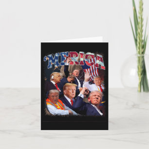 Cartão Feliz Vintage Trump 4 De Julho Patriótico American