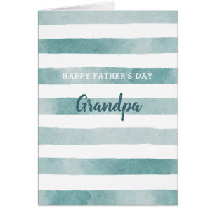 Cartão Feliz vovô dia de os pais. Náutica com aquarela