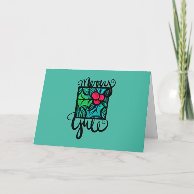 Cartão Feliz Yule                                         (Frente)