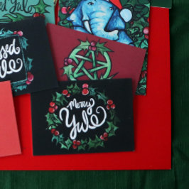 Cartão Feliz Yule Pagan Holidays Wiccan Bendê Yule