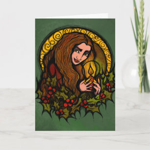 Cartão Feliz Yule Witch