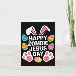 Cartão Feliz Zombie Jesus Páscoa Zombie
