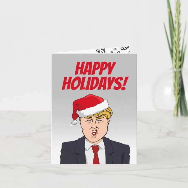 Cartão Felizes feriados de Donald Trump (Frente)