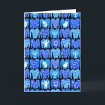 Cartão Felizes Feriados Ugly Hannukah Sweater<br><div class="desc">Cartão de saudação personalizável com um padrão divertido na frente. Adicione ou edite seu próprio texto ao dentro da placa. Verifique meu compro para mais cores,  padrões e designs de cartão,  além de itens correspondentes também!</div>