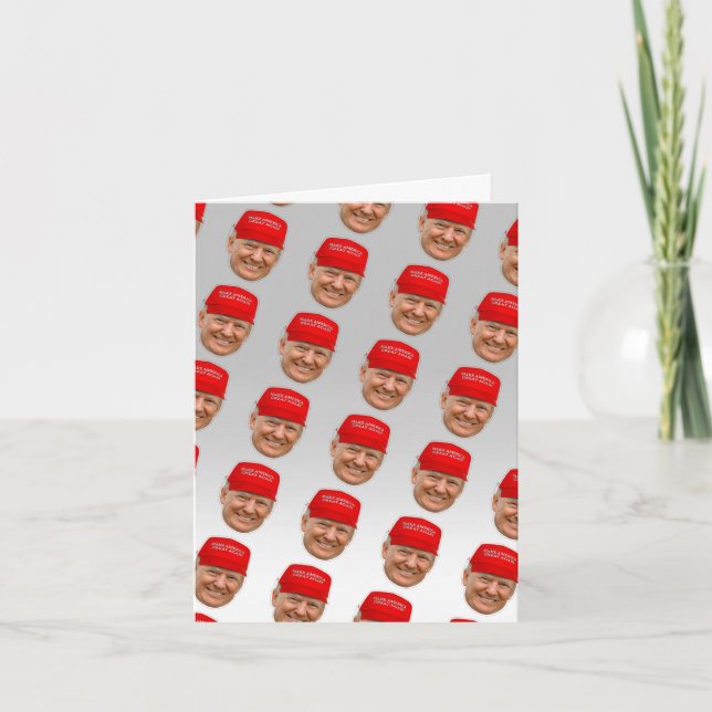 Cartão Felizes Magadays de Donald Trump (Frente)