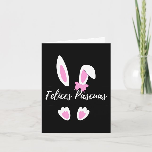 Cartão Felizes páscoas feliz páscoa gráfico espanhol (Frente)