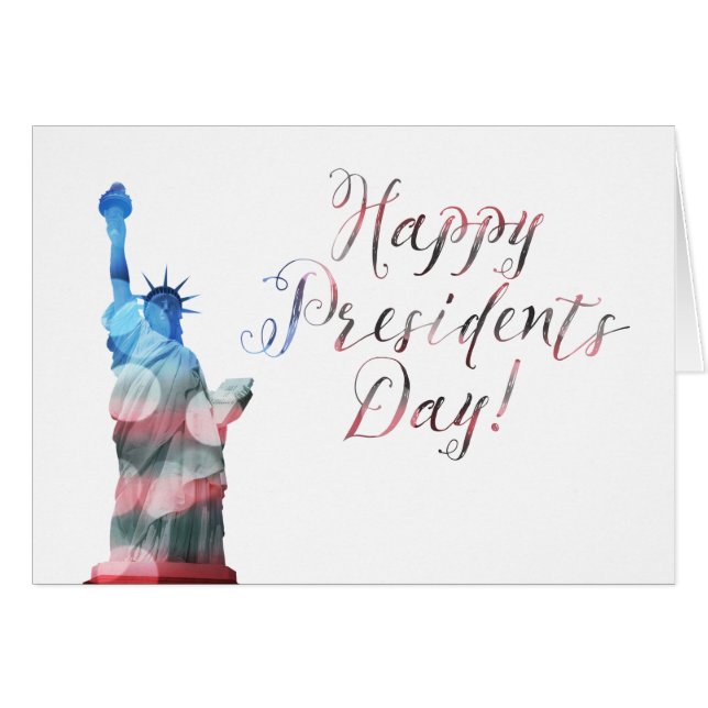 Cartão Felizes Presidentes do Dia da Liberdade (Frente Horizontal)