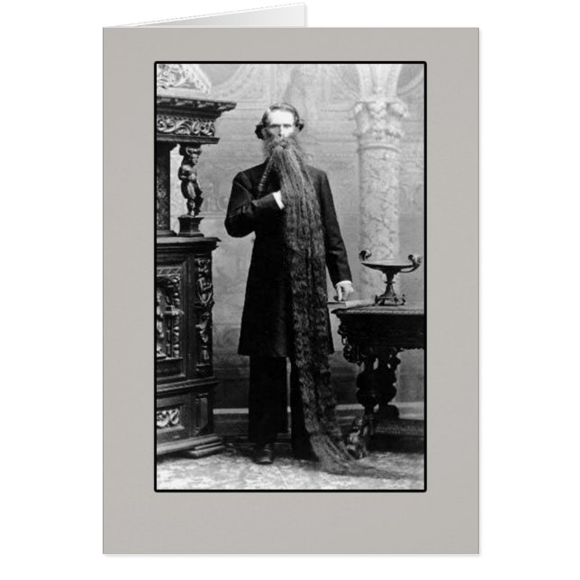 Cartão Fellow com barba longa (Frente)