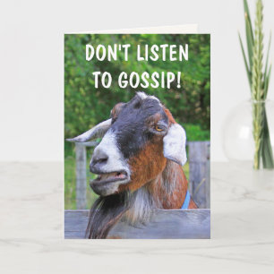 Cartão Felny Goat Gossip Birthday