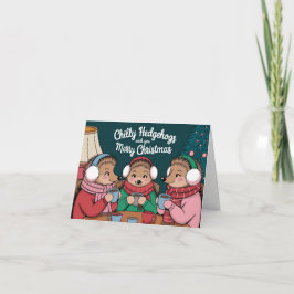 Cartão Felny Hedgehog Natal