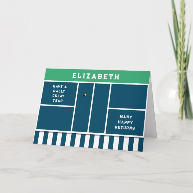 Cartão Felny Pickleball Birthday (Frente)