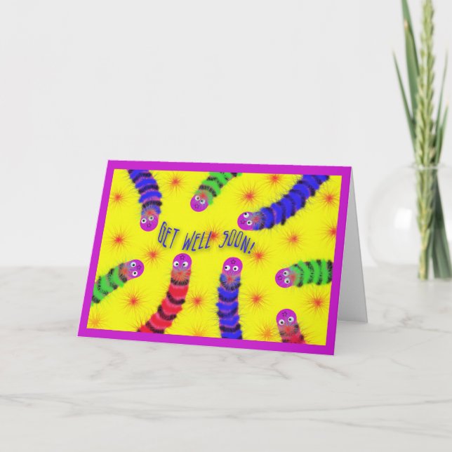 Cartão Felpudo De Verme Em Breve (Frente)