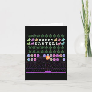 Cartão Felz pascoa 2025 - Meme Bunny Gaming Tee