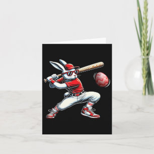 Cartão Felz pascoa Bunny Jogando Venda Páscoas Esporte Cr