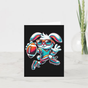 Cartão Felz pascoa Bunny Quarterback Receptor B