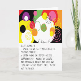 Cartão Felz pascoa Card/Personalize Jelly Beans, substant