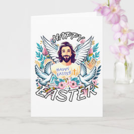 Cartão Felz pascoa com Jesus