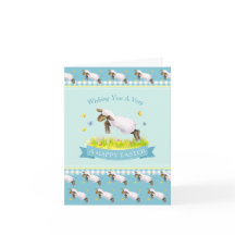 felz pascoa de cordeiro branco azul