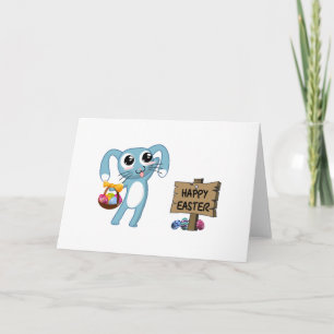 Cartão Felz pascoa de desejos do Bunny da Páscoa