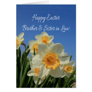 Cartão Felz pascoa de irmão e esposa